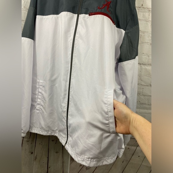 Alabama Crimson Men's Track Jacket Full Zip Active Running Windbreaker Size XL - Picture 5 of 13